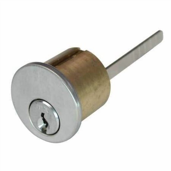 Keyed Alike K2 1-1/8" Rim Cylinder with Schlage C Keyway, Satin Chrome C30