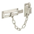 thumbnail image 1 of Keyed Chain Door Guard, 3-1/4 in., Steel and Diecast Construction, Satin Nickel-Plated Finish, 1 of 2