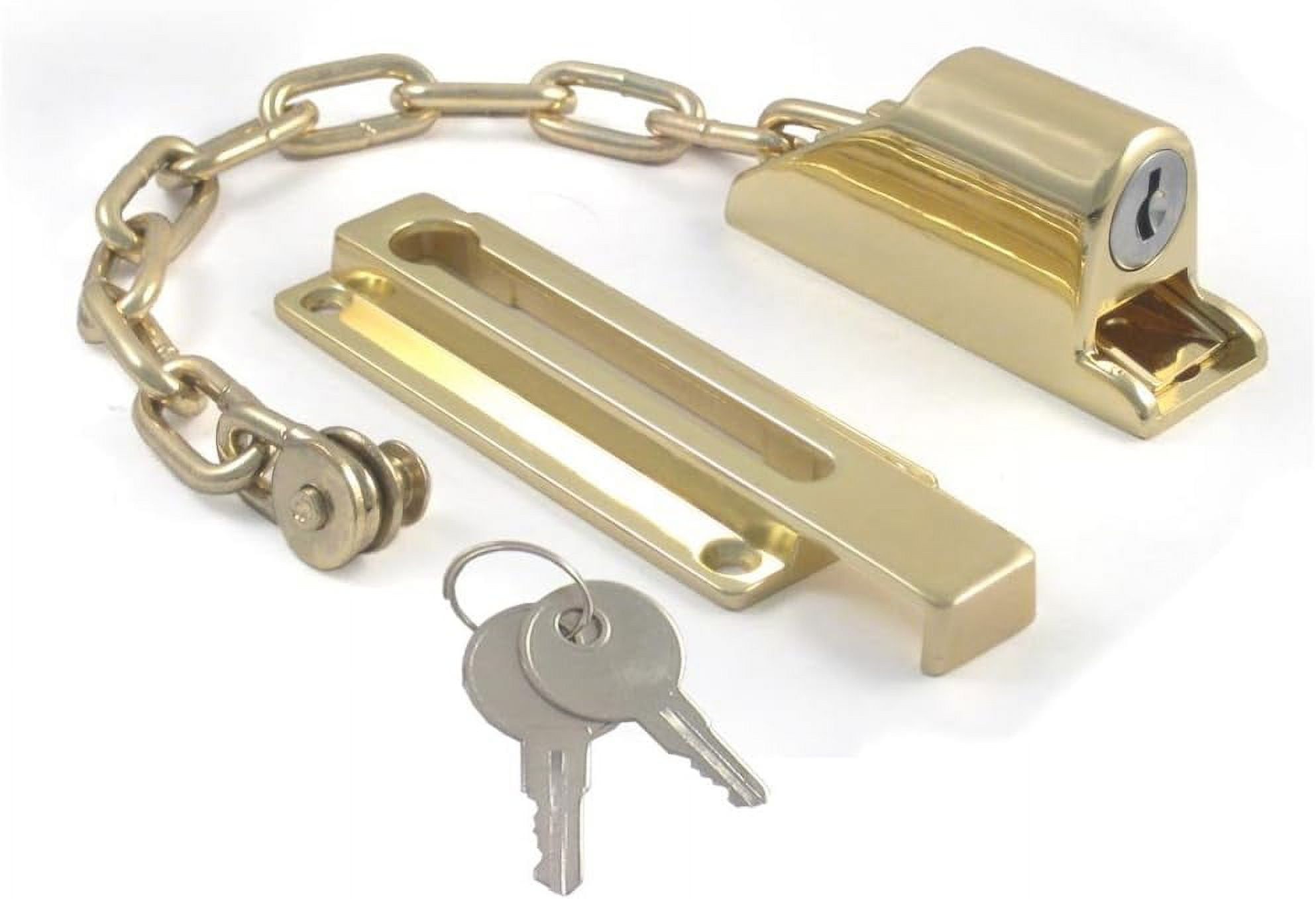Keyed Chain Door Lock For Extra Protection From The Inside, Locks With