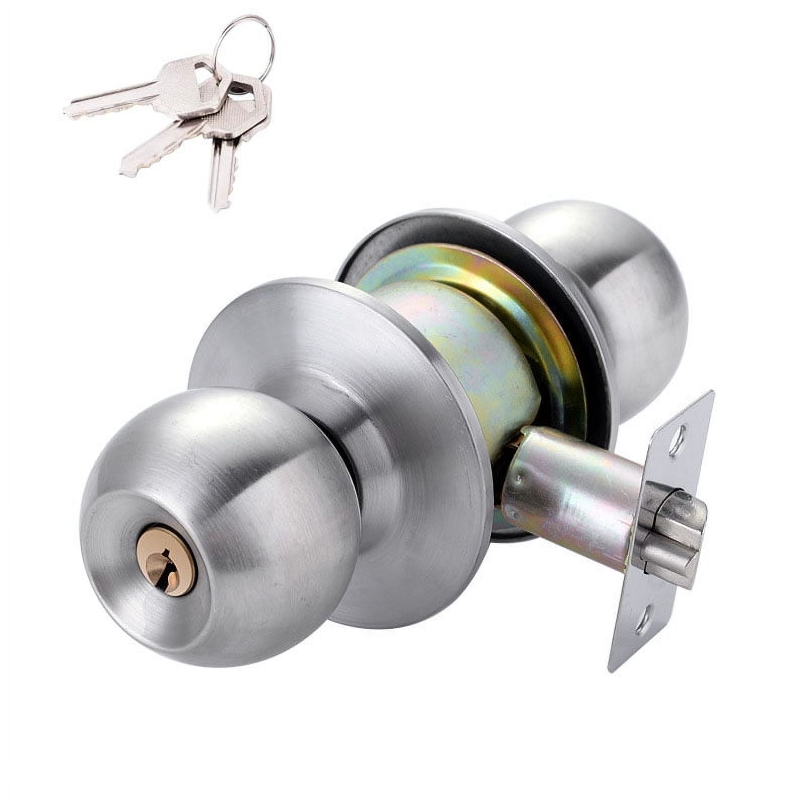 ZFITEI Keyed Entry Door Knob Metal with Lock
