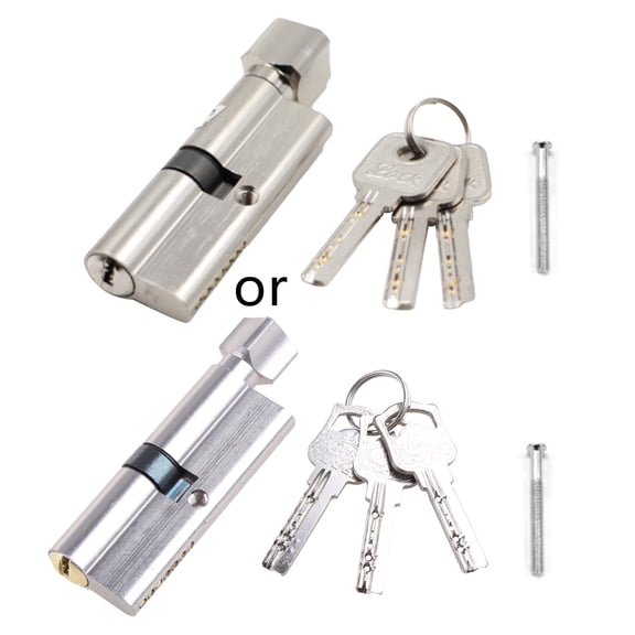Keyed Entry Door Lock Cylinder Lockset with 3 Keys Anti-theft Entrance Door Lock Single Open Lock Cylinder for Home