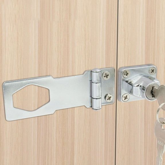 3 Inch Keyed Hasp Lock Stainless Steel Security Locking Hasp for Cabinets, Small Doors, Tool Boxes, and Storage