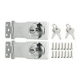 Keyed Hasp Locks Zinc Alloy Safety Key Locking Hasp Kit for Drawers