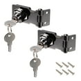 thumbnail image 1 of Keyed Hasp Locks with Screws for Door Keyed Alike 2 Piece Black 2.5 Inch, 1 of 6