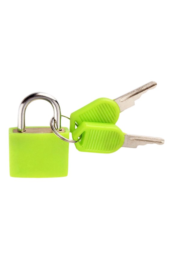 Keyed Padlock with 2 Keys,Locker Lock,Heavy-Duty Locks,28mm Keyed Padlocks,Small Lock with Keys,0.85 Inch Locker Lock for Backpack, Luggage, Gym Locker, Jewelry Box, Diary Book, Laptop Bags,Green