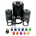 thumbnail image 1 of Keyed Padlock Self-Inking Rubber Stamp Ink Stamper - Black Ink - Medium 1 Inch, 1 of 7