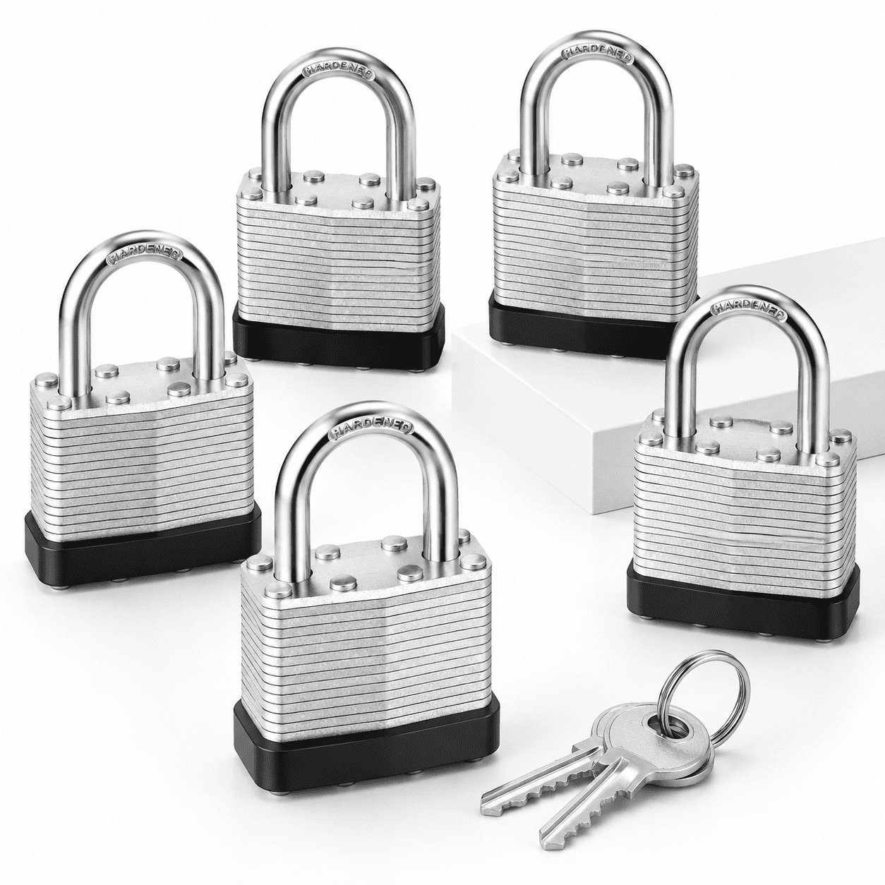 Keyed Padlocks Laminated Steel Padlock Alike Locks With Same Keys Pe ...