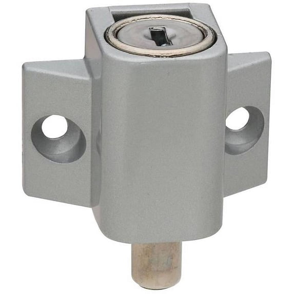 Keyed Patio Door Lock, Keyed, Die Cast & Steel, Aluminum