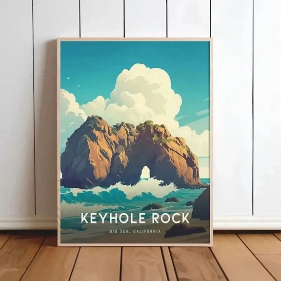 Keyho.Le California Big Sur Decor Travel Poster Art Home Decor Vintage Gift Living Room Dercor