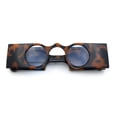 thumbnail image 1 of Keyhole Bridge Rectangle Bar Shape Round Circle Lens Hipster Sunglasses Tortoise - Blue, 1 of 8
