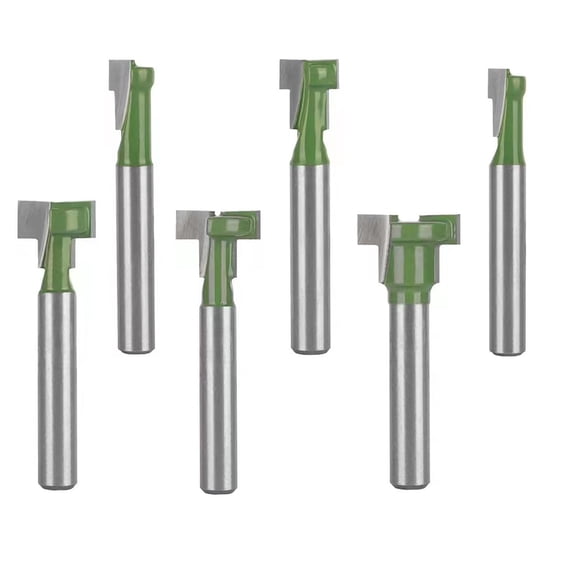 Keyhole Router Bits Set, 1/4" Shank Router Bit Set 6 pcs Router Bit Set 1/4 & 5/16 & 3/8 & 9/16 & 1/2 & 5/8 Inch Blade Diameter