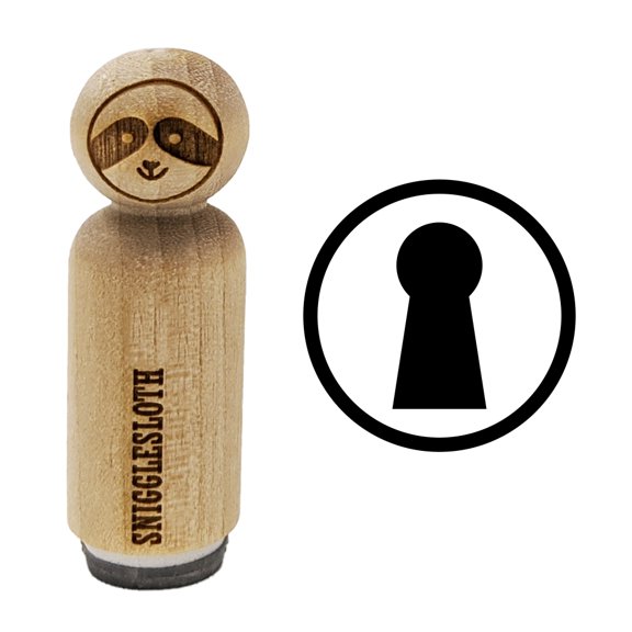 Keyhole Symbol Rubber Stamp for Scrapbooking Crafting Stamping - Mini 1/2 Inch