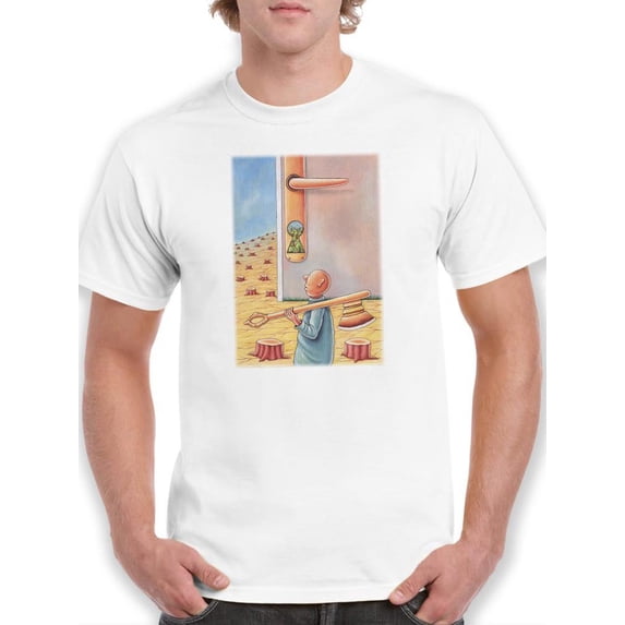 Keyhole To The Past T-Shirt Men -Askin Ayrancioglu Designs, Male Small
