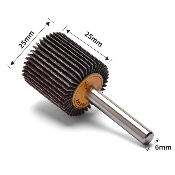 Keying Abrasives Mounted Flap Wheel 25X25X6 mm 1"x1"X6mm Spindle P80 1 Piece Ceramic AO for Grinding and Polishing