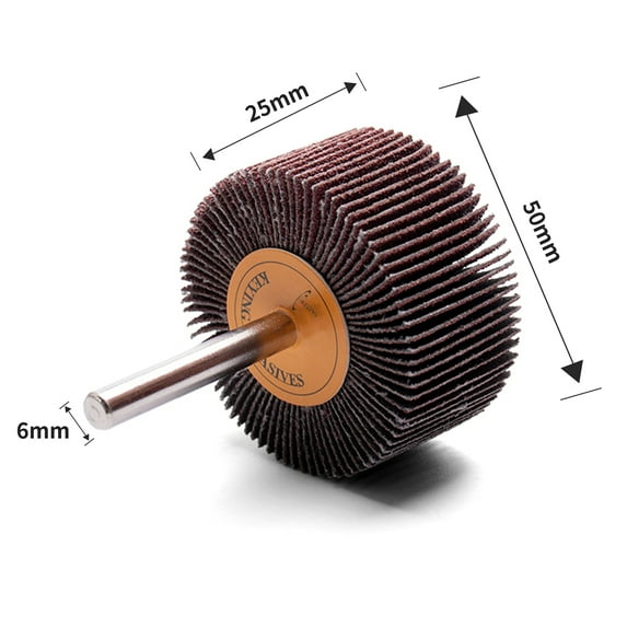Keying Abrasives Mounted Flap Wheel 50X25X6 mm 2"x1"X6mm Spindle P80 1 Piece Ceramic AO for Grinding and Polishing