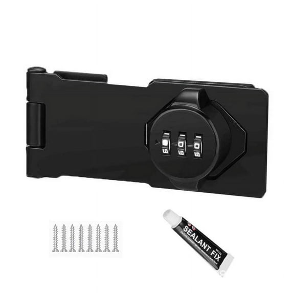 Keyless Cabinet Lock – No-Drill Combination Lock for Drawers, File Cabinets & Mailboxes, 3-Digit Password Adjustable Alloy Lock – Home & Office Use