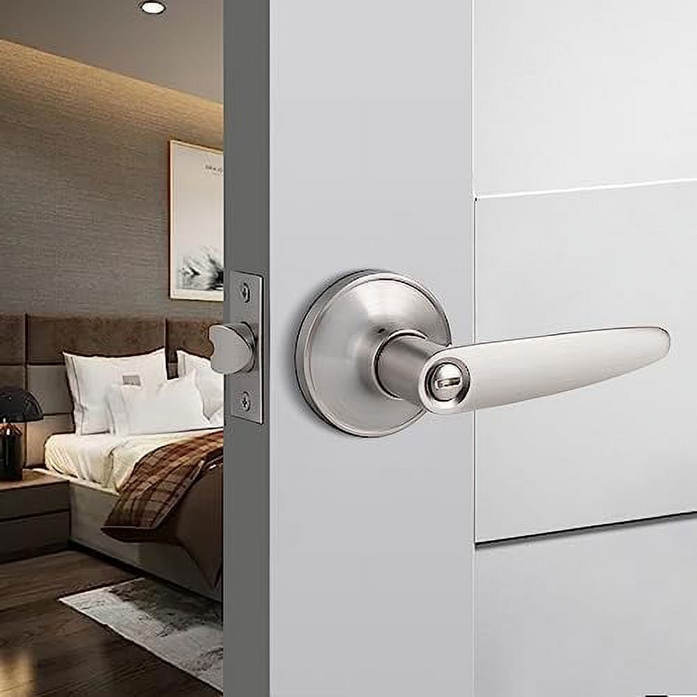 Keyless Door Handle with Inside Lock, Privacy Door Handle Locks