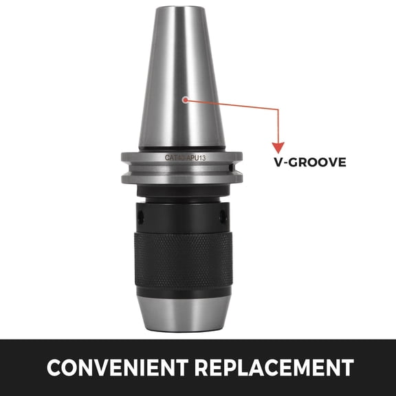 Keyless Drill Chuck 1/2 inch with CAT40 Taper Shank, for CNC Milling Lathe and Engraving Machine Tool Holder