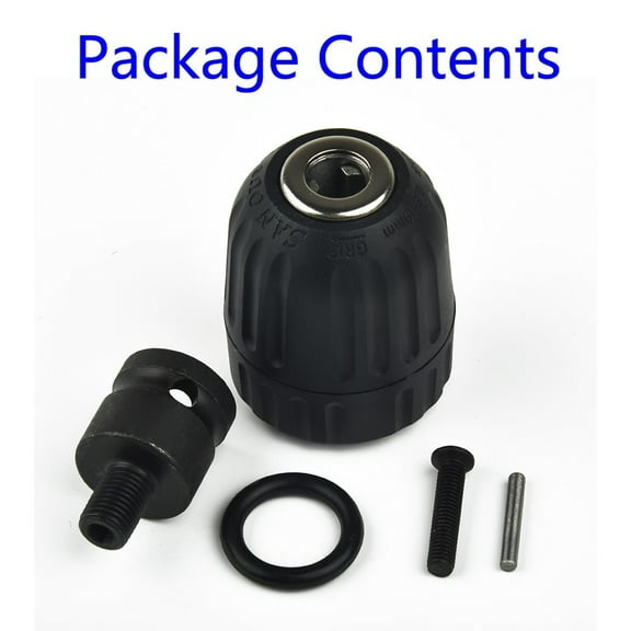 Keyless Drill Chuck 3/8-24UNF Thread Drill Bit Adapter for Drill 0.8-10mm