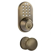 Keyless Entry Deadbolt and Door Knob Lock Combo Pack with Electronic Digital KeypaD Antique Brass