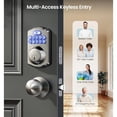 thumbnail image 1 of Keyless Entry Door Lock with 2 Knobs, Electronic Backlit Keypad Deadbolt with Handle Set, Auto Lock, One-time Codes, Smart Deadbolt for Front Door, Easy Installation, Satin Nickel, 1 of 6