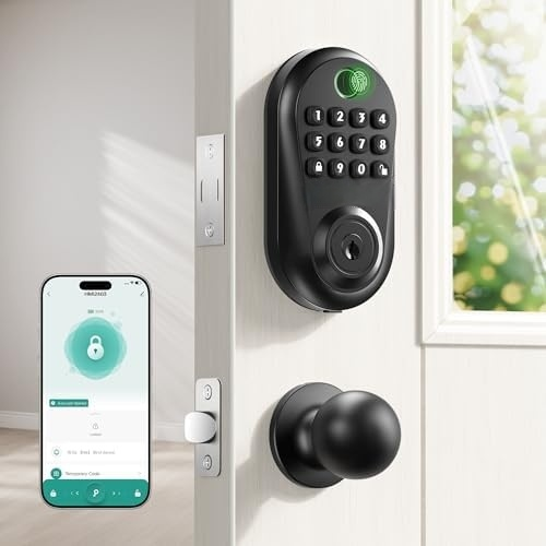 Keyless Entry Door Lock Deadbolt with Knob Set Smart Door Knob with Keypad, Digital Auto-Locking Deadbolt, Easy Installation Electronic Entry Lock for Front Door$$