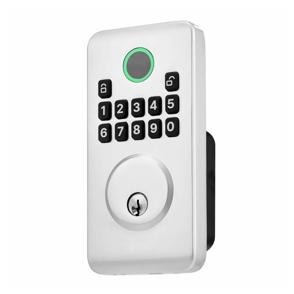 Keyless Entry Door Lock, Electronic Deadbolt with Keypad, Auto Lock, Anti-Peeking, Customizable Codes, Easy Installation, for Home, Apartment, Silver