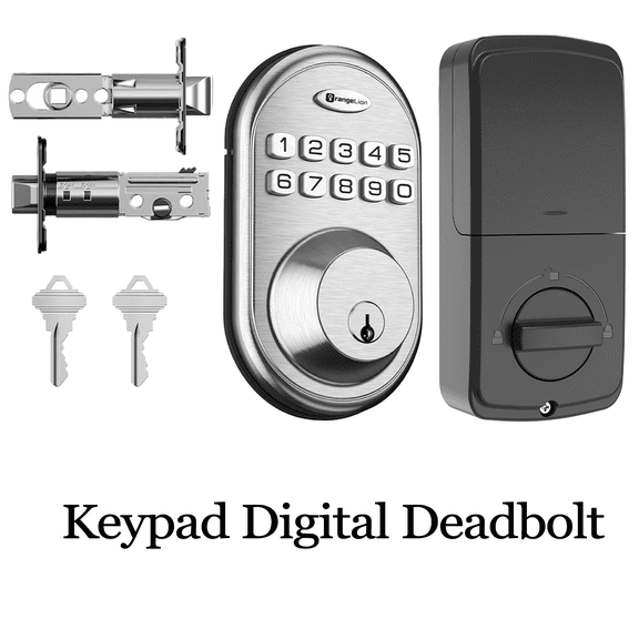 Keyless Entry Door Lock, Electronic Keypad Deadbolt, Keyed Entry, Auto Lock, Anti-Peeking Password, Back Lit & Easy Installation Design, Matte Black