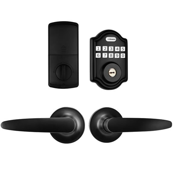 Keyless Entry Door Lock, Electronic Keypad Deadbolt with Door Level, Deadbolt Smart Door Lock for Front Door, Front Door Lock Set, Auto Lock, Easy Installation,Black