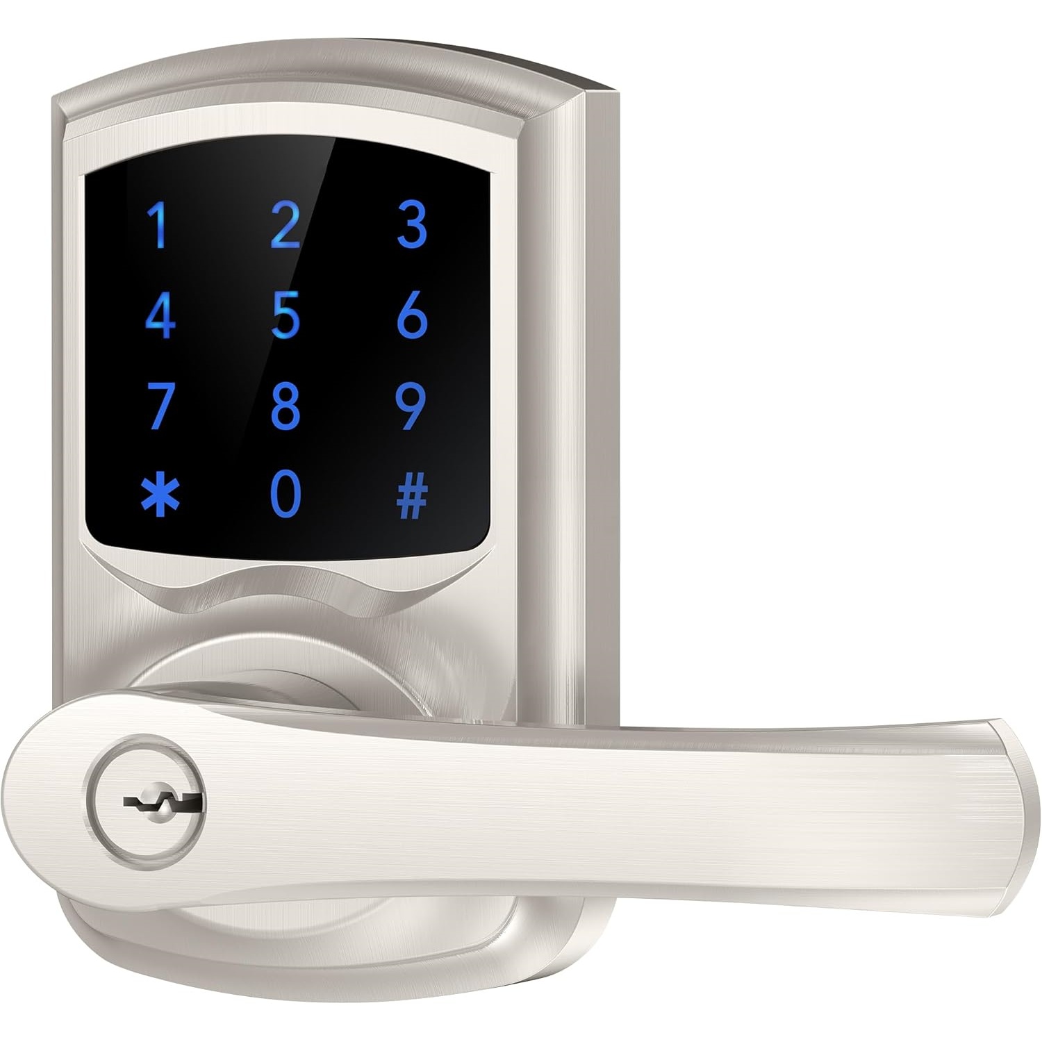 Keyless Entry Door Lock, Electronic Keypad Door-Lock with Handle ...