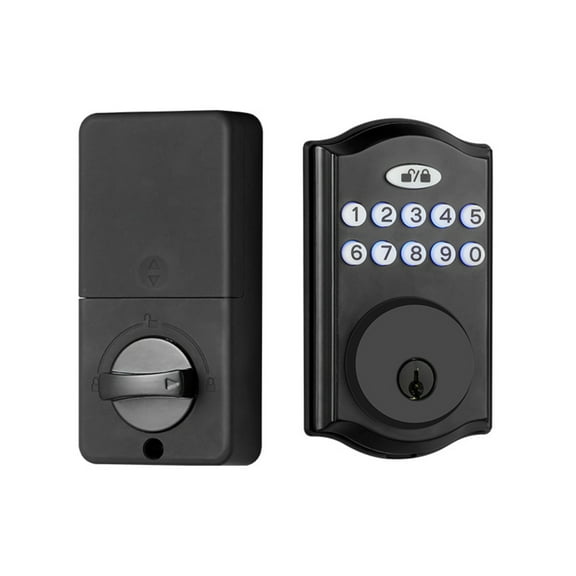 Keyless Entry Door Lock with Keypad, Smart Deadbolt Lock with Auto Lock, Customizable User Codes, Advanced Security Waterproof Smart Lock for Front Door & Home Use, Easy Installation, Matte Black