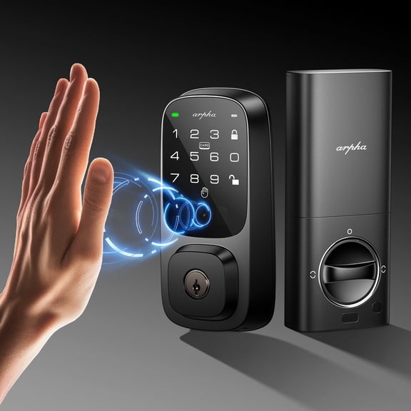 LNDU Keyless Entry, Palmar Vein Recognition Door Locks with Handleset