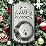 Revolo Keyless Entry Doors Lock, Electronic Digital Smart Door Lock,Ease of Use,Home Security, Auto Lock,Satin Nickel Finish