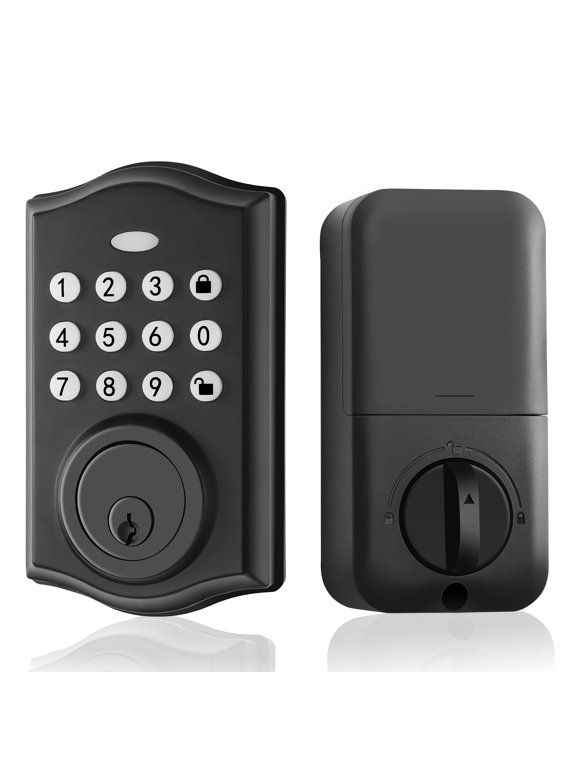 Keyless Entry Door Lock, Smart Deadbolt Auto Lock with Electronic Keypad for Front Door, Home, Apartment, Storehouse