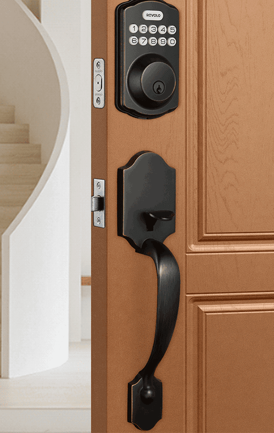 Keyless Entry Door Lock with Handle Set, Revolo Front Door Deadbolt