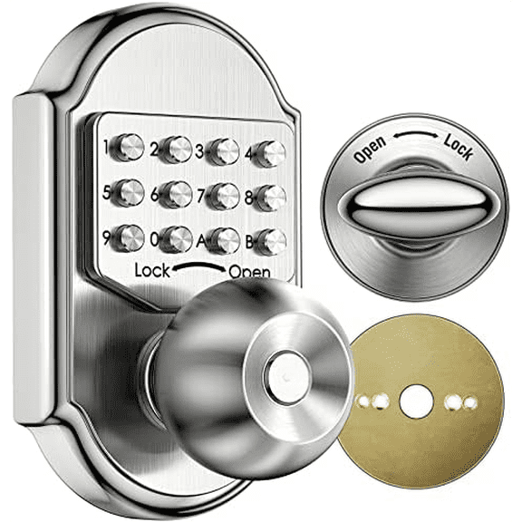 Keyless Entry Keypad Deadbolt Door Lock 304 Stainless Steel 100% Mechanical - No Risk of Low Powe Keypad Door Lock$$Tools & Hardware Other