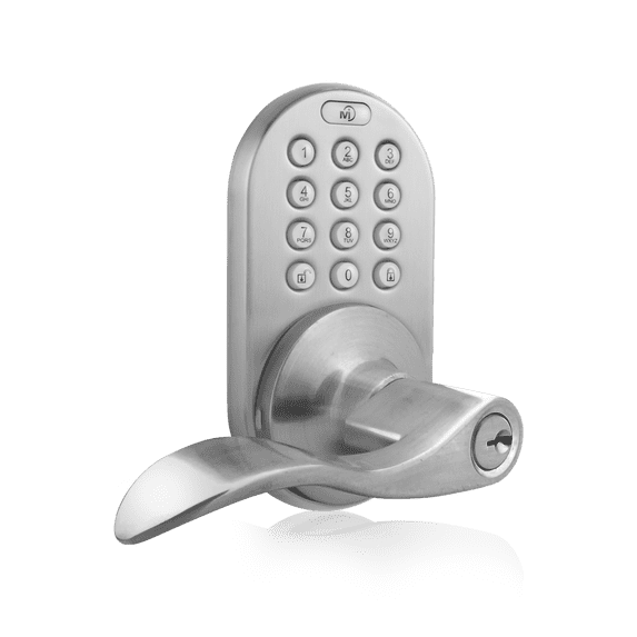 Keyless Entry Lever Handle Door Lock with Electronic Digital Keypad Satin Nickel