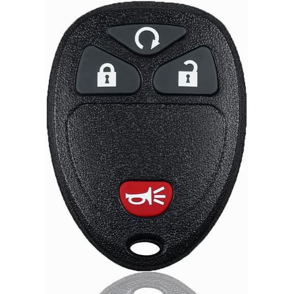 Keyless Entry Remote Car Key Fob Compatible with Chevy Silverado Avalanche Captiva Tahoe Traverse, GMC Sierra Acadia Yukon, 2007-2015 Remote Start Replacement OUC60221, OUC60270 (4-BTN)