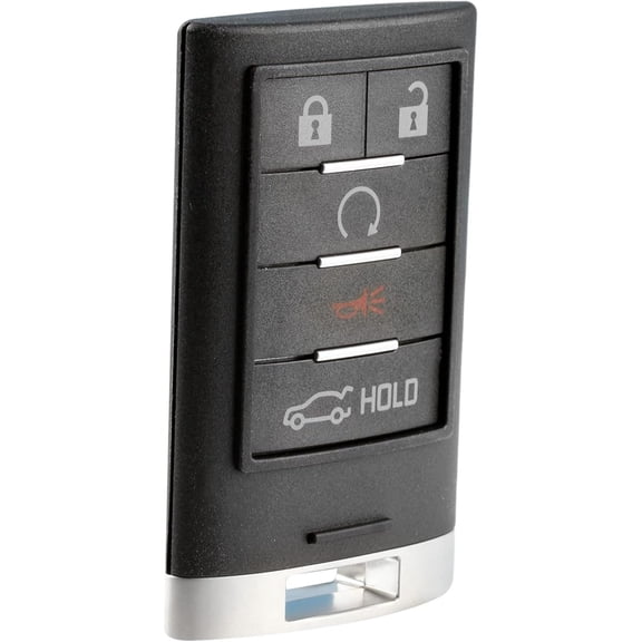 Keyless Entry Remote Car Key Fob Replacement Control for 2013 2014 2015 Cadillac ATS XTS 5-Button Smart Key (NBG009768T, 22856930, 5931856)