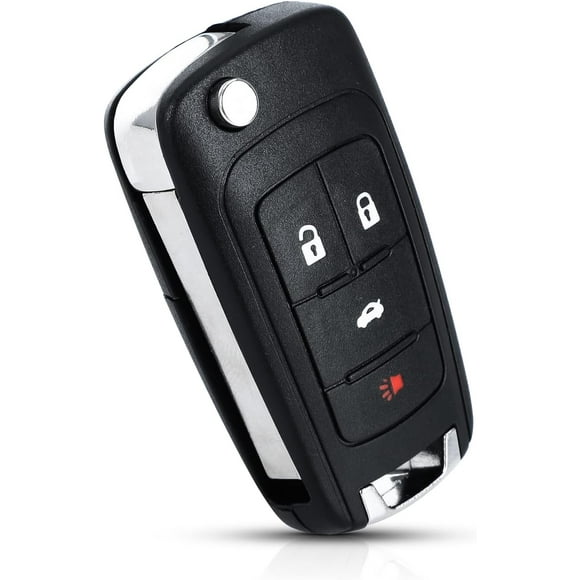 Keyless Entry Remote Control Key Fob Flip Folding 4 Button Car Door Lock Security Alarm System Replacement for Chevy 2010-2016 Camaro, 2010-2016 Cruze, (OHT01060512)