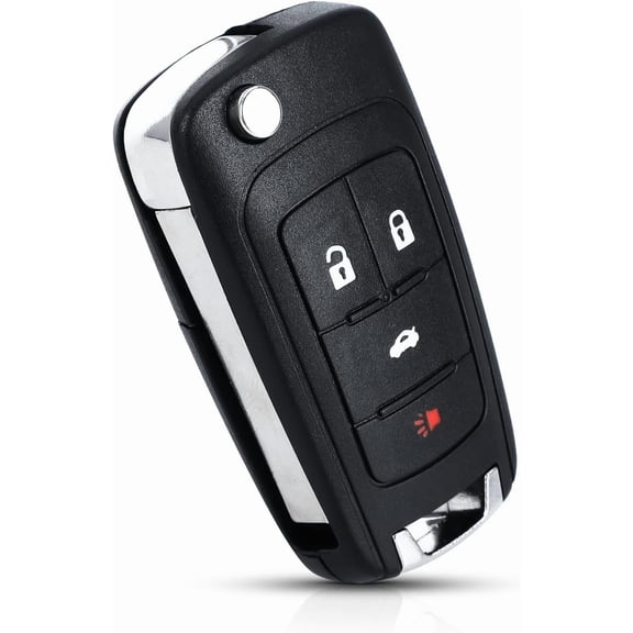 Keyless Entry Remote Control Key Fob Flip Folding 4 Button Car Door Lock Security Alarm System Replacement for Chevy 2010-2016 Camaro, 2010-2016 Cruze, (OHT01060512)