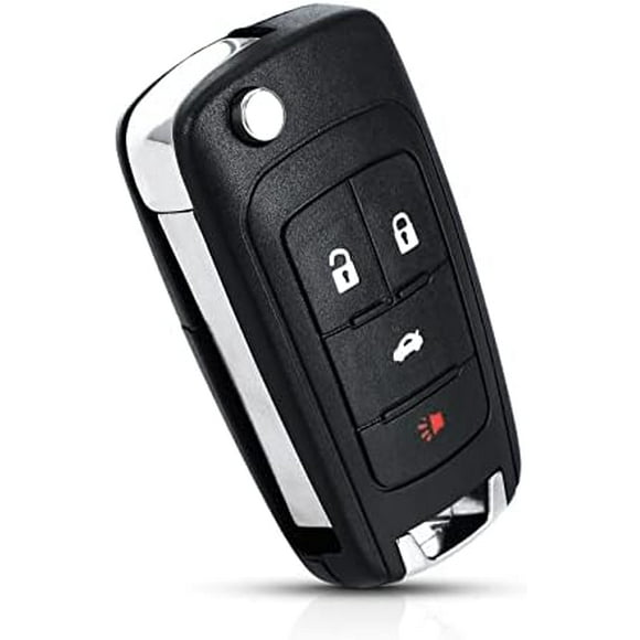 Keyless Entry Remote Control Key Fob Flip Folding 4 Button Car Door Lock Security Alarm System Replacement for Chevy 2010-2016 Camaro, 2010-2016 Cruze, (OHT01060512)