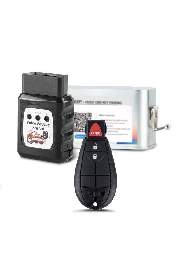 Keyless Entry Remote Control Voice DIY Car Key Programming Kit Replacement for 2013 2014 2015 2016 2017 Dodge Ram GQ4-53T