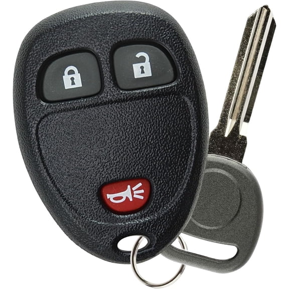 Keyless Entry Remote Fob Car Key Bundle for Buick Cadillac Chevrolet GMC Pontiac Saturn Suzuki 3-Button OUC60270, 15913420, B111-PT 46 Chip Circle Plus