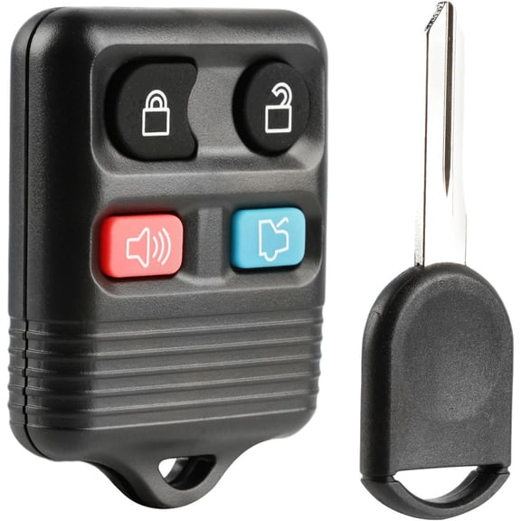 Keyless Entry Remote Fob with Replacement Key for Ford Crown Victoria Edge Explorer Focus Mustang Lincoln MKX MKZ Navigator Mercury (CWTWB1U345, 80Bit, H84-PT, H92-PT)