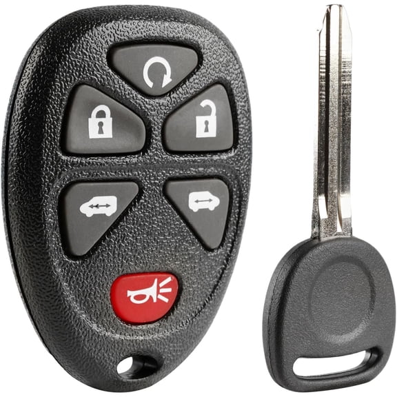 Keyless Entry Remote Fob with Replacement Ignition Key for 2006-2011 Chevrolet HHR (15114376)