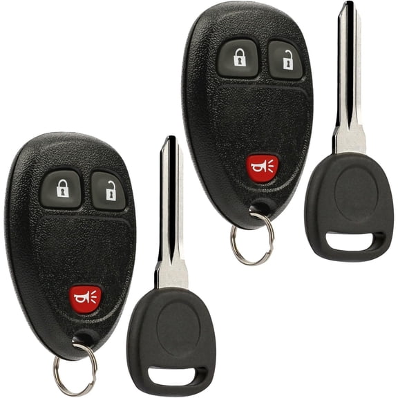 Keyless Entry Remote Ignition Key Fob fits Chevy Traverse Avalanche Equinox Express / Acadia Savana Sierra / Pontiac Torrent / Saturn Vue Outlook (15913420), Set of 2