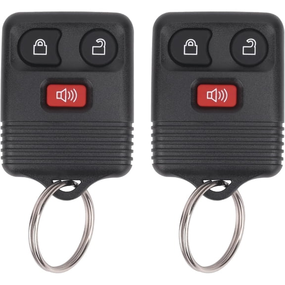 Keyless Entry Remote Key Fob Compatible with Ford F150 F250 F350 Escape Expedition Explorer Ranger, Lincoln, Mercury, and More, Replacement for CWTWB1U331 CWTWB1U345, 3 Button (Pack of 2)
