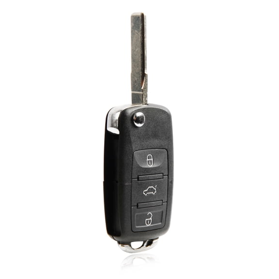 Keyless Entry Remote Key Fob Flip Replacement for 2006-2011 Volkswagen (NBG92596263, 1K0959753H, 753H)