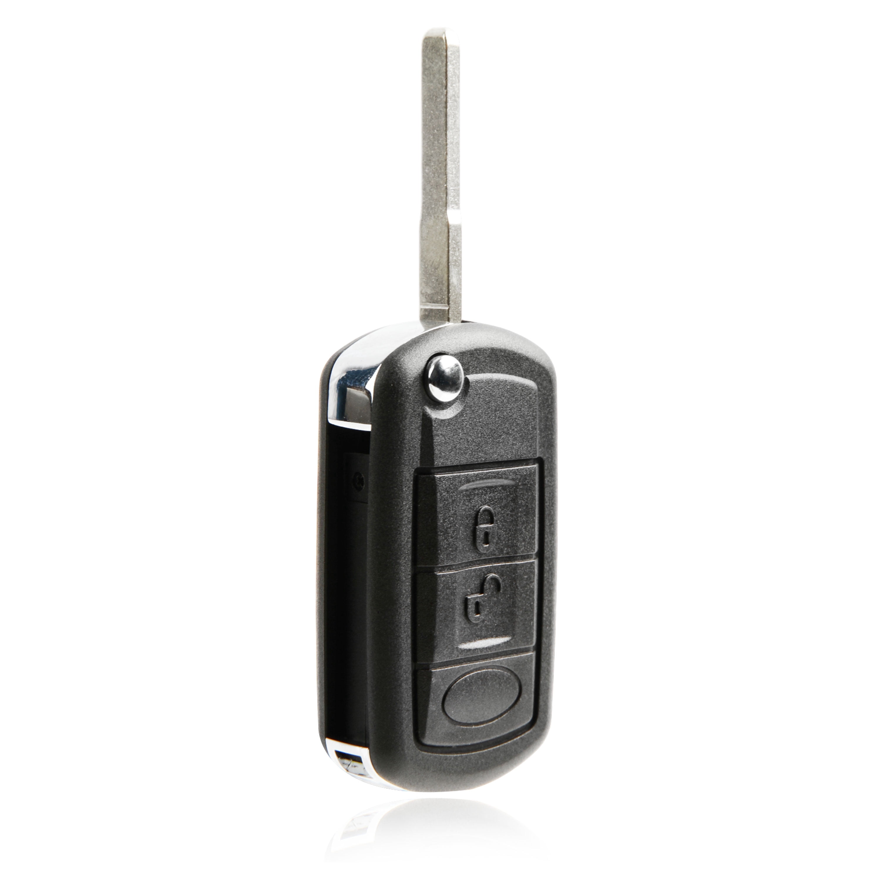 Keyless Entry Remote Key Fob Flip Thin Blade Replacement for 2006-2011 Land Rover (NT8-15K6014CFFTXA, 46)